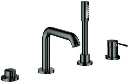GROHE Essence 4-Loch-Einhand-Wannenkombination cool sunrise gebürstet – SilkMove & Temperaturbegrenzer