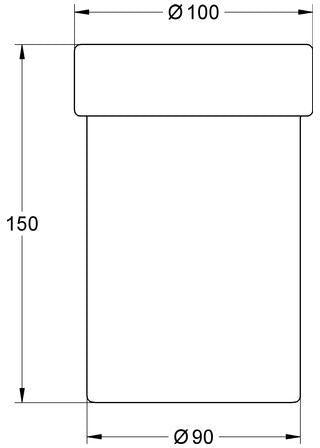 GROHE Ersatzglas 40265 für Toilettenbürstengarnitur – Mattglas satiniert