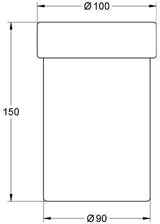 GROHE Ersatzglas 40265 für Toilettenbürstengarnitur – Mattglas satiniert
