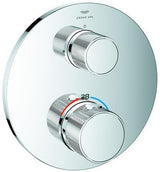 GROHE Atrio Private Collection Thermostat-Brausebatterie mit 2-Wege-Umstellung und Knopfbetätigung, Chrom