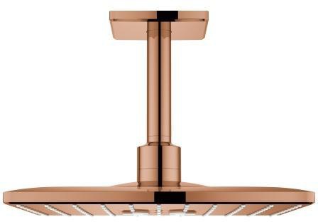 GROHE Rainshower SmartActive 310 Cube Kopfbrauseset mit Deckenauslass 142 mm – Chrom