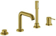 GROHE Essence 4-Loch-Einhand-Wannenkombination cool sunrise gebürstet – SilkMove & Temperaturbegrenzer