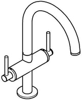 GROHE Atrio Waschtisch-Einlochbatterie L-Size mit Hebelgriffen in cool sunrise