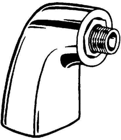 GROHE Standanschluss 12084 für Florida-Batterien, Ausladung 57 mm, DN15, weiß