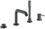 GROHE Essence 4-Loch-Einhand-Wannenkombination cool sunrise gebürstet – SilkMove & Temperaturbegrenzer