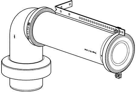 GROHE WC-Ablaufbogen 39454 – Horizontal & Vertikal, Länge einstellbar 60–105 mm, 110 mm Rohr
