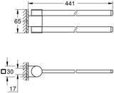 GROHE Handtuchhalter Selection 2-armig schwenkbar 441 mm Chrom – Wandmontage