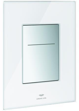GROHE Arena Aqua Tiles WC-Betätigung 104644 eckig chrom – 2-Mengen pneumatisch