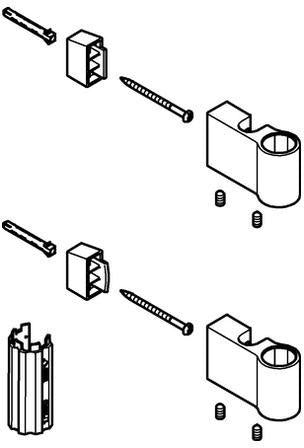 GROHE Brausestangenhalter 48333 Metall chrom – Robuster Ersatz für Duschstangen