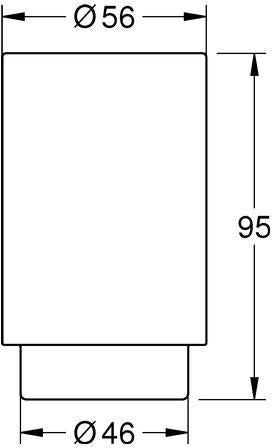 GROHE Selection Zahnputzbecher Glas weißglas 41029 für Halter 41027 – Weißes Glas, 95 mm