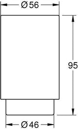 GROHE Selection Zahnputzbecher Glas weißglas 41029 für Halter 41027 – Weißes Glas, 95 mm