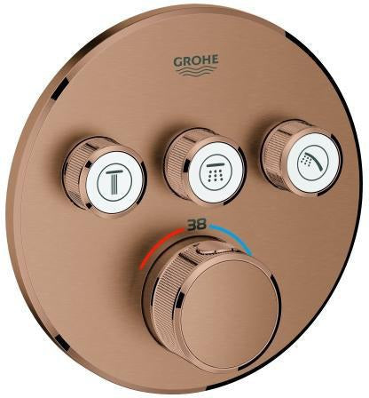GROHE Grohtherm SmartControl Unterputz-Thermostat 3 Ventile hard graphite