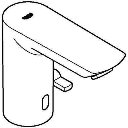 GROHE Bau Cosmopolitan E Infrarot-Elektronik für Waschtisch mit Mischung – 6V Chrom