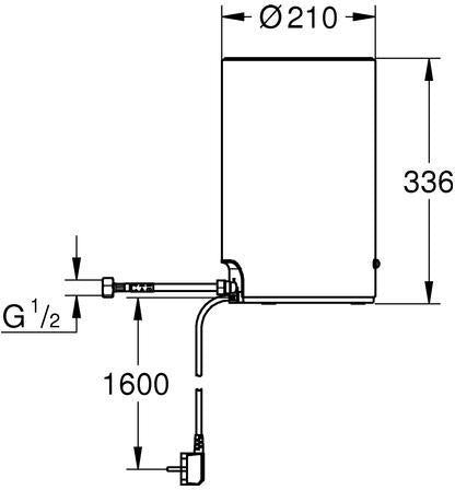 GROHE Red Boiler M-Size – Kochendwasserautomat für heißes und warmes Wasser