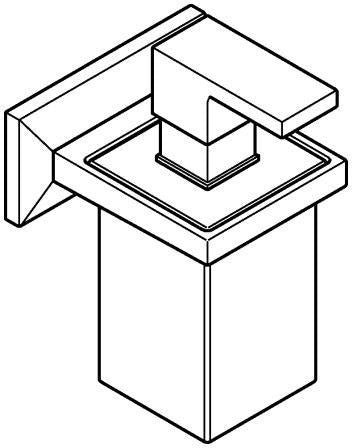 GROHE Allure Brilliant Halter mit Seifenspender 40894 – Chrom, 150 ml, verdeckte Befestigung