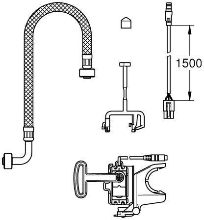 GROHE Installationsset Sensia Arena für automatische Spülung und Vorspülung