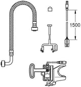 GROHE Installationsset Sensia Arena für automatische Spülung und Vorspülung