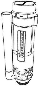 GROHE Ablaufventil 49061 für aufgesetzte Bau Keramik Spülkästen 39436/39437 – Dual Flush