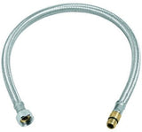 GROHE Druckschlauch 530 mm M12 x 1 x 3/8 Zoll Chrom – Hochwertiger Anschlussschlauch