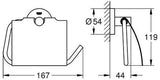 GROHE Essentials WC-Papierhalter mit Deckel – Metall, verchromt, verdeckte Befestigung, Wandmontage