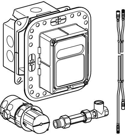GROHE UP-Einbaukasten 36264_1 für vorgemischtes/Kaltwasser für WT-IR-FMS – Unterputzgehäuse für Infrarot-Elektronik