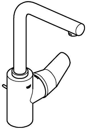 GROHE Eurodisc Cosmopolitan Einhand-Waschtischbatterie L-Size Chrom – schwenkbarer Auslauf & SilkMove-Technologie