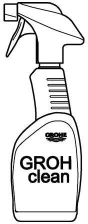 GROHE Grohclean Armaturen- und Badreiniger 500 ml Sprühflasche – Entkalkt und entfettet
