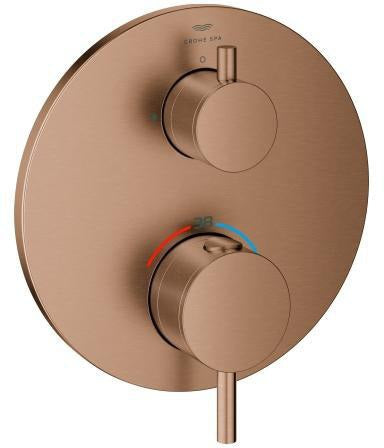 GROHE Atrio Thermostat-Brausebatterie 24357 FMS mit 1 Absperrventil, Chrom
