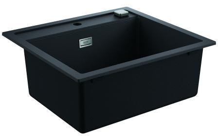 GROHE K700 Kompositspüle 1 Becken 560x510mm granit schwarz – Quartzkomposit mit FastFixation