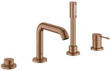 GROHE Essence 4-Loch-Einhand-Wannenkombination cool sunrise gebürstet – SilkMove & Temperaturbegrenzer