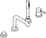 GROHE Essence 4-Loch-Einhand-Wannenkombination cool sunrise gebürstet – SilkMove & Temperaturbegrenzer
