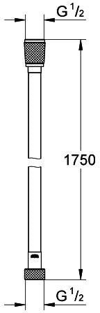 GROHE Silverflex TwistStop Brauseschlauch 1750 mm Chrom – knickfest & reinigungsfreundlich