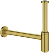 GROHE Geruchsverschluss 28912 für Waschtische 1 1/4 Zoll Messing Chrom – Flaschensiphon mit Rosette