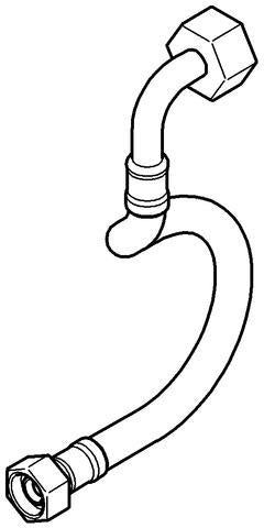 GROHE Anschlussschlauch 42117 für Europlus E UP-Einbaukasten ohne Mischung – Flexibler Sanitäranschluss