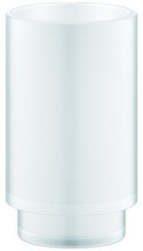 GROHE Selection Zahnputzbecher Glas weißglas 41029 für Halter 41027 – Weißes Glas, 95 mm
