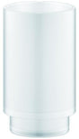 GROHE Selection Zahnputzbecher Glas weißglas 41029 für Halter 41027 – Weißes Glas, 95 mm