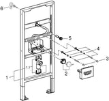 GROHE Urinal-Element Rapid SL 39376 mit Rohbau-Set für Temperatursensor – vormontiert, selbsttragend, höhenverstellbar