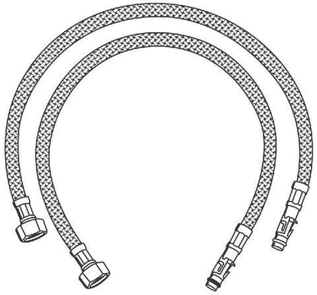 GROHE Druckschlauch 45484 3/8 Zoll x 484 mm 2 Stück chrom – Anschlussschlauch für Armaturen