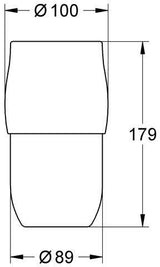 GROHE Ersatzglas 40336 für Toilettenbürstengarnitur Chiara – satiniertes Glas