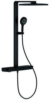 GROHE Rainshower Aqua Pure Duschsystem mit Thermostatbatterie, eckig, 15 l/min, chrom