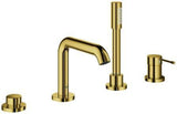 GROHE Essence 4-Loch-Einhand-Wannenkombination cool sunrise gebürstet – SilkMove & Temperaturbegrenzer