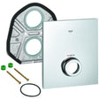 GROHE Rosette 47902 Chrom – StarLight Oberfläche für Grohtherm F Zentralbatterie