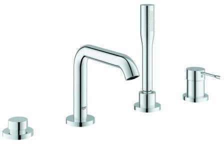 GROHE Essence 4-Loch-Einhand-Wannenkombination cool sunrise gebürstet – SilkMove & Temperaturbegrenzer