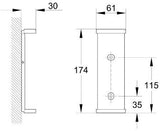 GROHE Halterung 14992 für Sensia Arena Fernbedienung – Diebstahlsicherung inkl. Schrauben