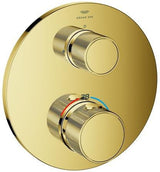 GROHE Atrio Private Collection Thermostat-Brausebatterie mit 2-Wege-Umstellung und Knopfbetätigung, Chrom