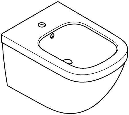 GROHE Euro Keramik Wandbidet alpinweiß – 1 Hahnloch, mit Überlauf, verdeckte Befestigung