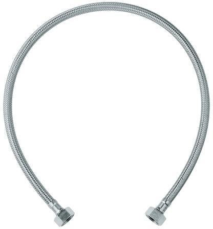 GROHE Anschlussschlauch 07227 für Taron Duschsystem – 1/2 Zoll x 1/2 Zoll x 770 mm, Chrom