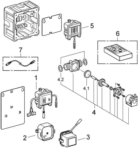 GROHE Austausch-Elektronik Radar 43863 für Urinal-Unterputz-Radar Altanlagen – 230 V AC