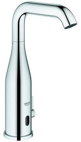 GROHE Essence E Infrarot-Elektronik Waschtisch-Armatur mit Mischung & Temperaturbegrenzer, 6V Batterie, Chrom