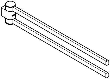 GROHE Handtuchhalter Selection 2-armig schwenkbar 441 mm Chrom – Wandmontage